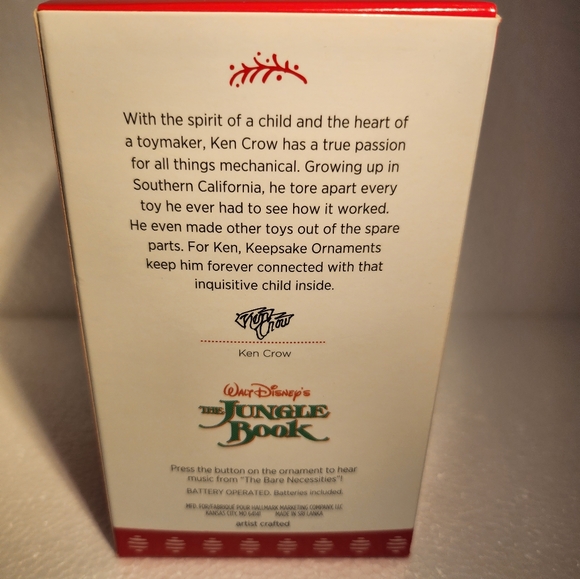 Hallmark Keepsake 2017 Jungle Book 50th Anniversary Magic Sound Ornament - Picture 6 of 7